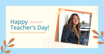 Free Teacher's Day Blog Banner Template to Edit Online Free Teacher's Day Blog Banner Template to Edit Online