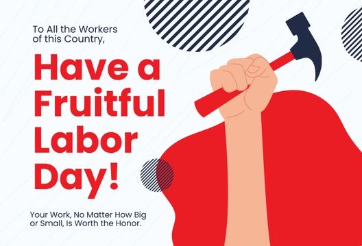 Labor Day Greeting Card Template