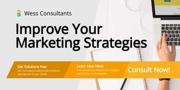 Free Digital Marketing Consulting Banner Template to Edit Online
