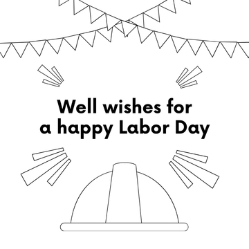 Free Labor Day Wishes Drawing Template to Edit Online