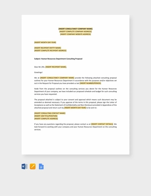 HR Consulting Proposal Template HR Consulting Proposal Template