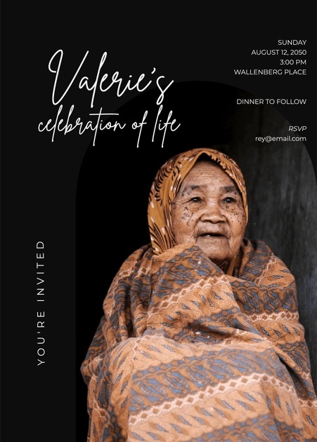 Classic Celebration Of Life Invitation Template Classic Celebration Of Life Invitation Template