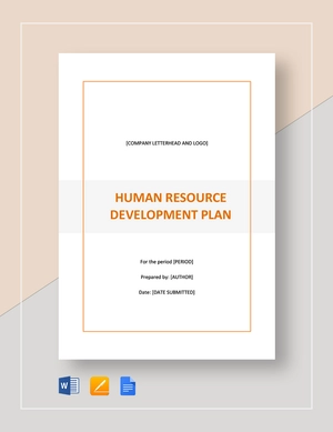 Human Resources Development Plan Template