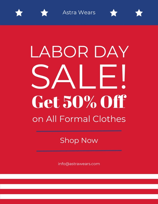 Labor Day Design Flyer Template