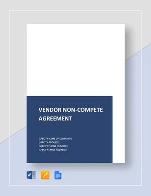 Vendor Non Compete Agreement Template
