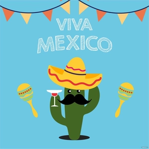 Mexican Independence Day Flat Design Vector