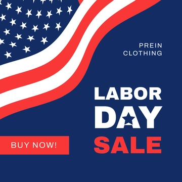 Free Labor Day Instagram Ads Template to Edit Online