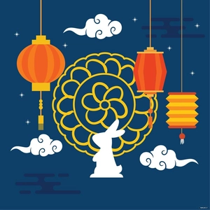 Mid-Autumn Festival Flat Design Vector