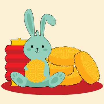 Free Cartoon Mid-Autumn Festival Clipart Template to Edit Online