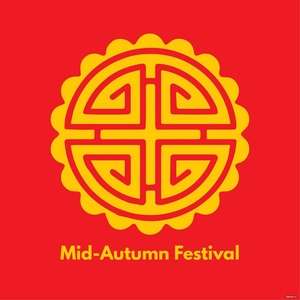 Mid-Autumn Festival Sign Vector