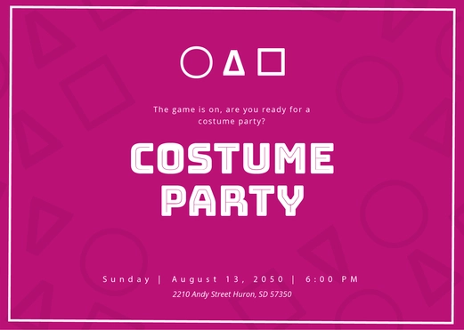 Squid Game Card Template