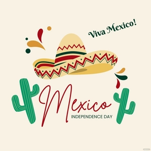 Mexican Independence Day Logo Vector