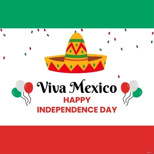 Mexican Independence Day Sign Vector
