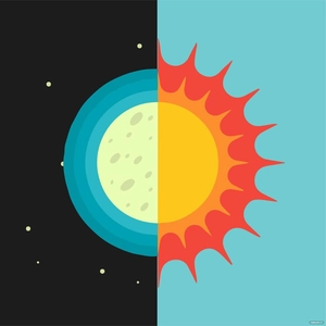 Cartoon Fall Equinox Vector