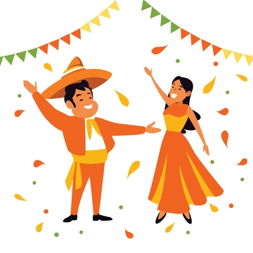 Free Happy Mexican Independence Day Celebration Clipart Template to Edit Online