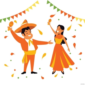Happy Mexican Independence Day Celebration Clipart