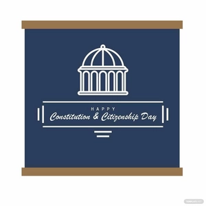 Happy Constitution and Citizenship Day Chalkboard Clipart