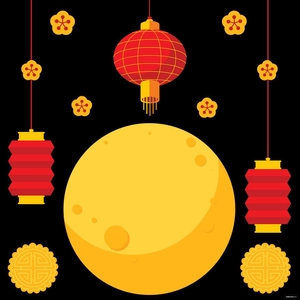 Happy Mid-Autumn Festival Celebration Clipart