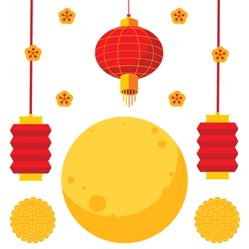 Free Happy Mid-Autumn Festival Celebration Clipart Template to Edit Online