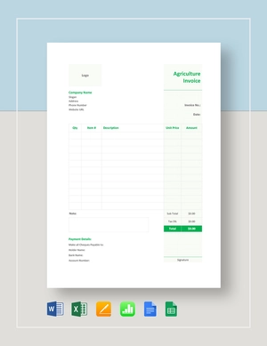 Agriculture Invoice