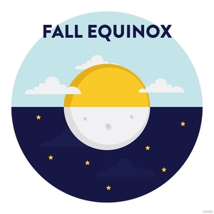 Fall Equinox Graphic Vector