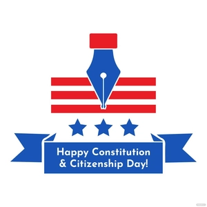 Happy Constitution and Citizenship Day Clipart