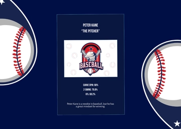 Free Baseball Game Card Template to Edit Online