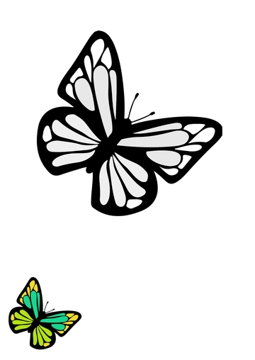 Free Realistic Butterfly Coloring Page Template to Edit Online