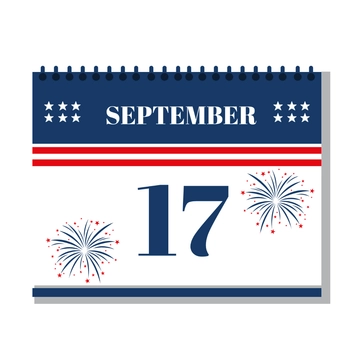 Free Constitution and Citizenship Day Calendar Clipart Template to Edit Online