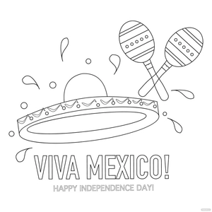 Happy Mexican Independence Day Drawing