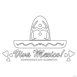 Happy Mexican Independence Day Celebration Drawing