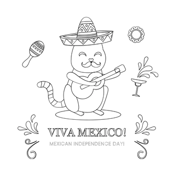 Free Funny Mexican Independence Day Drawing Template to Edit Online