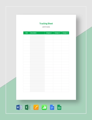 Tracking Sheet Template Tracking Sheet Template