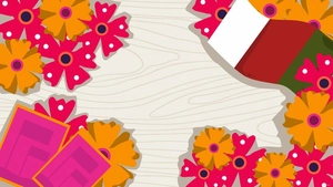 Floral Mexican Independence Day Background