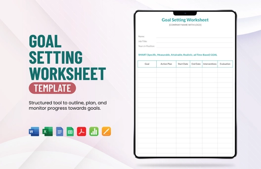 Goal Setting Worksheet Template