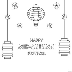 Happy Mid-Autumn Festival Celebration Drawing