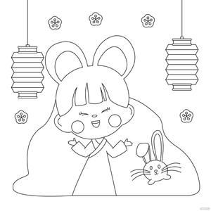 Cute Mid-Autumn Festival Drawing