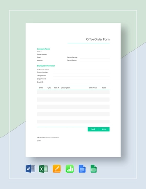 Office Order Template