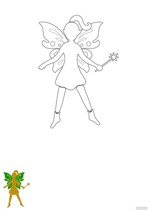 Butterfly Fairy Coloring Page
