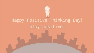 Positive Thinking Day Greeting Card Background