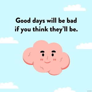 Positive Thinking Day Quote Vector