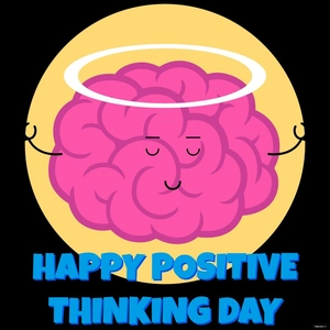 Happy Positive Thinking Day Vector