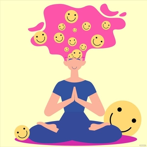 Positive Thinking Day Celebration Vector