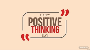 Positive Thinking Day Vector Background