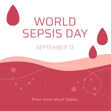 Free World Sepsis Day Instagram Post Template to Edit Online