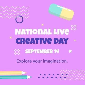 Free National Live Creative Day Instagram Post Template to Edit Online