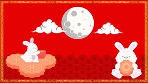 Cartoon Mid-Autumn Festival background