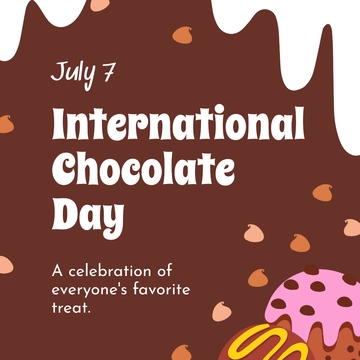 Free International Chocolate Day Instagram Post Template to Edit Online Free International Chocolate Day Instagram Post Template to Edit Online