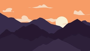Sunset Mountain Background