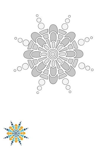 Free Flower Mandala Coloring Page Template to Edit Online